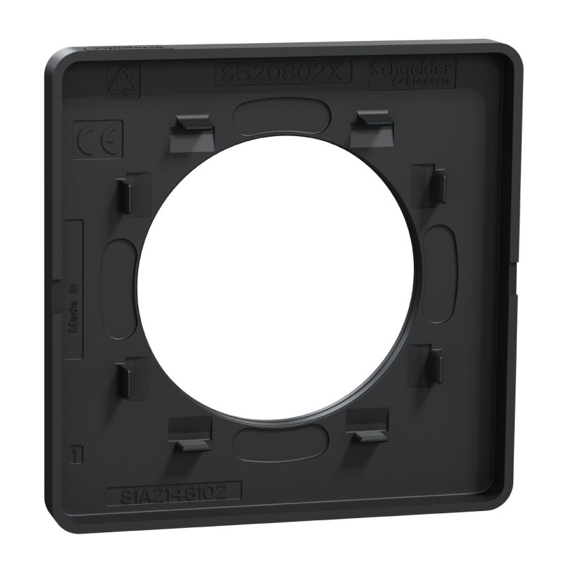 Plaque 1 poste Ombre Anthracite Odace Touch Kvadrat