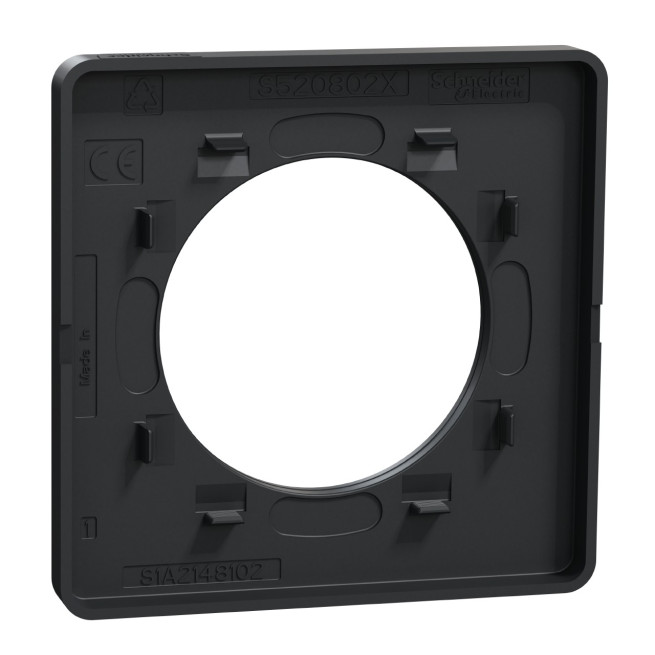 Plaque 1 poste Ombre Anthracite Odace Touch Kvadrat