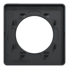Plaque 1 poste Ombre Anthracite Odace Touch Kvadrat