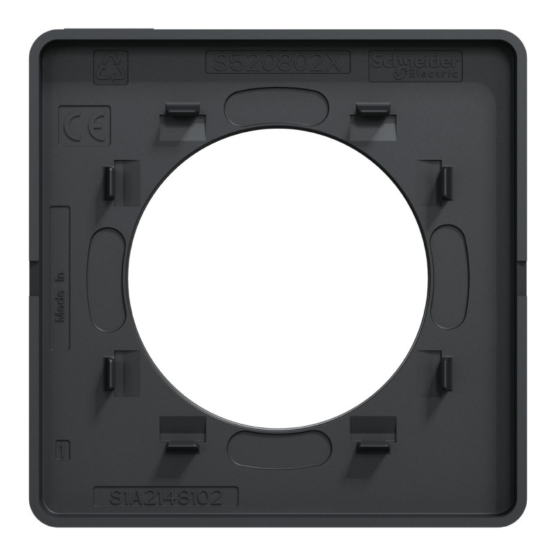 Plaque 1 poste Ombre Anthracite Odace Touch Kvadrat