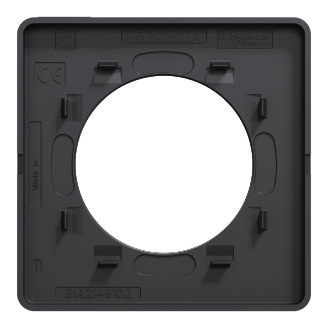 Plaque 1 poste Ombre Anthracite Odace Touch Kvadrat