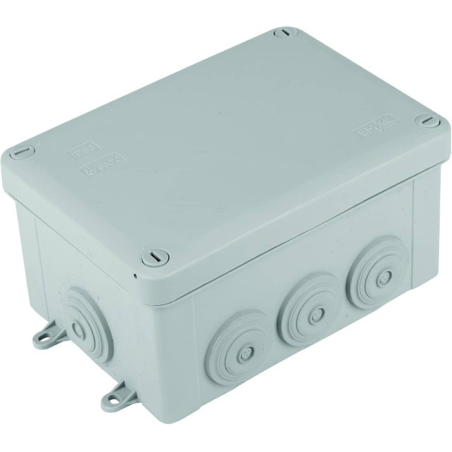 Boîte de dérivation - IP55 - 155 x 110 x 80 mm - Couvercle à vis 1/4 de tour