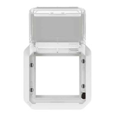 Adaptateur Mosaic volet transparent Blanc Plexo