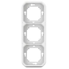 Support plaque 3 postes Blanc Plexo