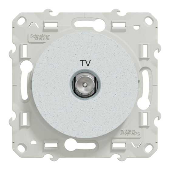S510445-Appareillage-composable-milieu-de-gamme-Odace-prise-TV-simple-blanche-Recyclé