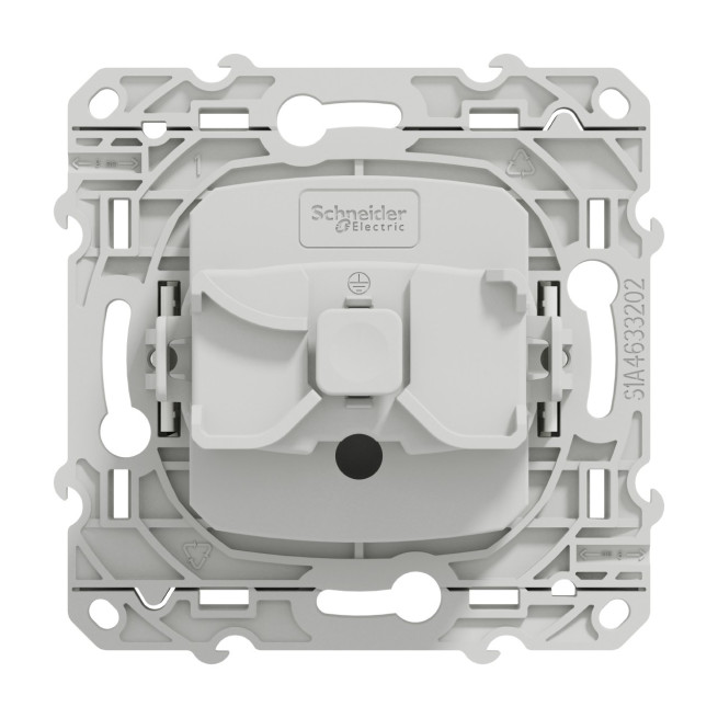 Prise 2P+T 4 connexions rapides Blanc Odace