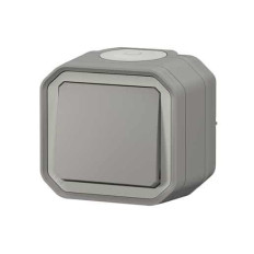 Interrupteur va-et-vient 10AX Gris Plexo