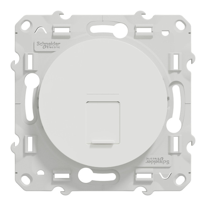 Prise RJ45 Cat.6 STP Grade 2TV-3TV Blanc Odace