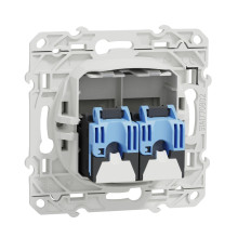 Double prise RJ45 Cat.6 UTP Blanc Odace