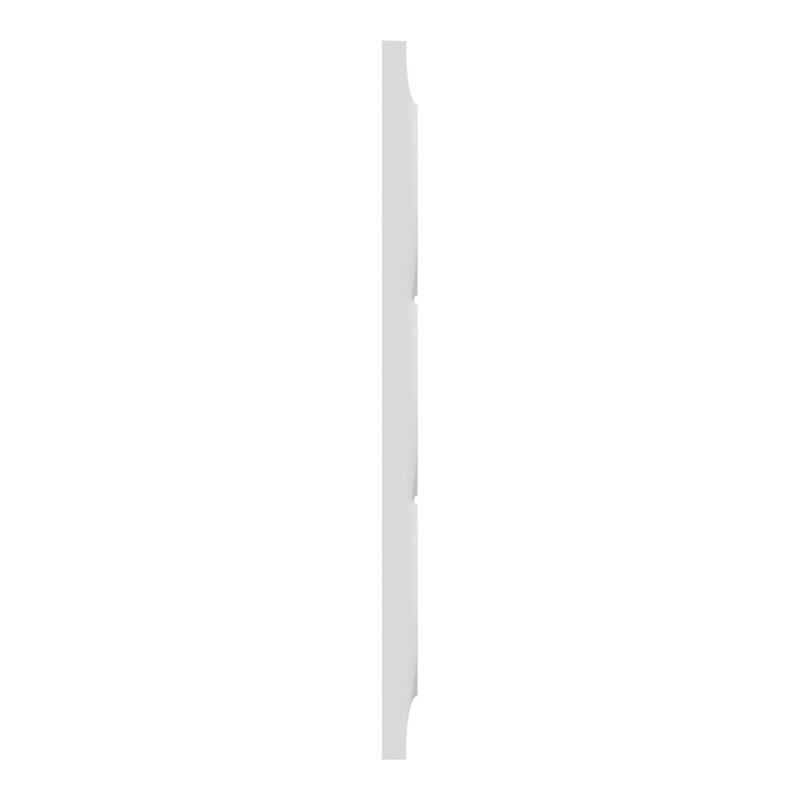 Plaque 3 postes verticale Blanc Odace Styl