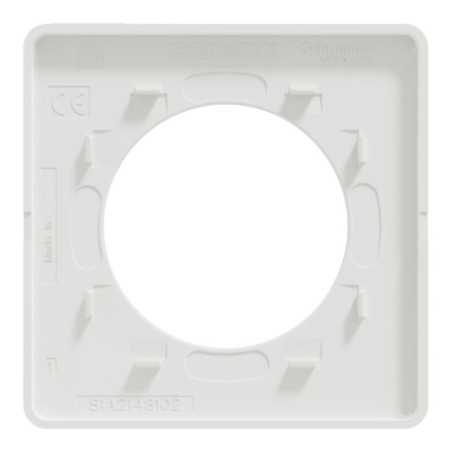 Odace Touch plaque 1 poste aluminium brossé avec liseré blanc