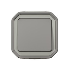 Poussoir NO complet saillie Gris Plexo