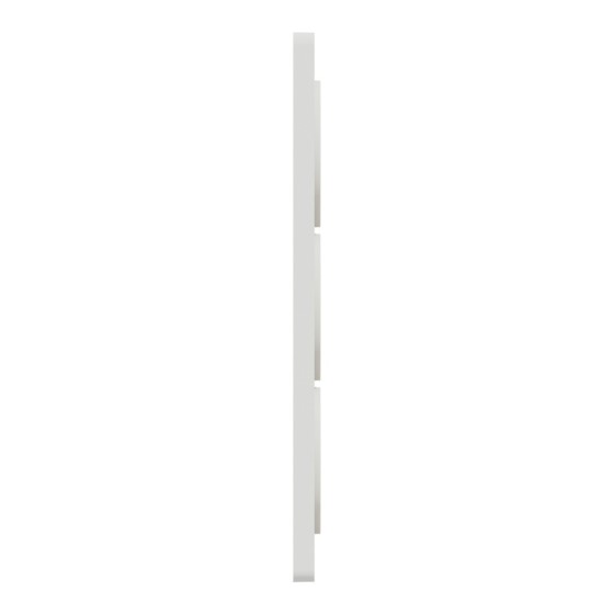 Odace Touch plaque 3 postes verticaux 57mm bois nordique avec liseré blanc