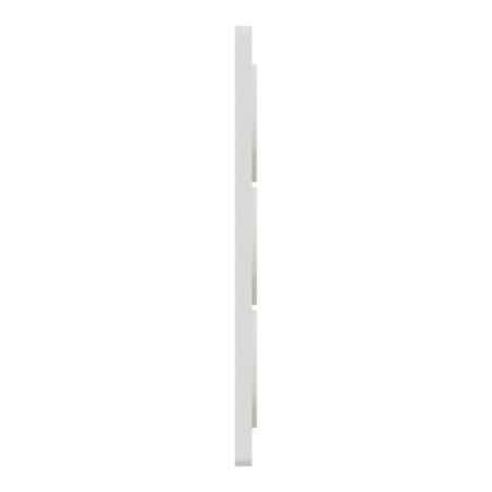 Odace Touch plaque 3 postes verticaux 57mm bois nordique avec liseré blanc