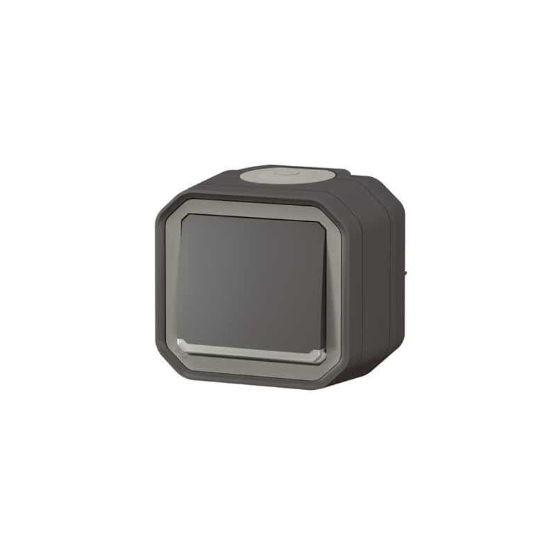 Interrupteur lumineux 10AX Anthracite Plexo