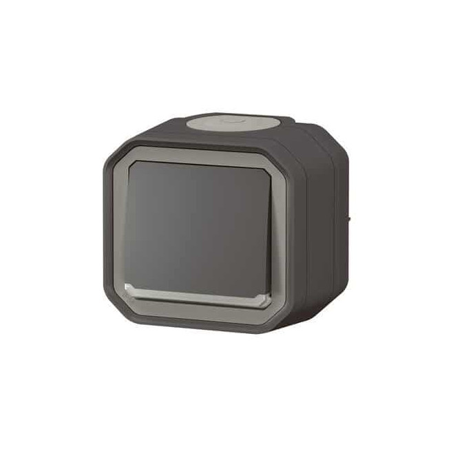 Interrupteur lumineux 10AX Anthracite Plexo