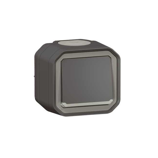 Interrupteur lumineux 10AX Anthracite Plexo