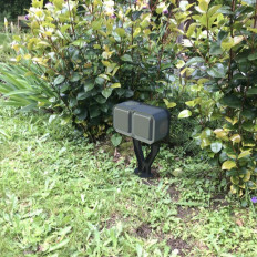 Piquet jardin 2 prises 2P+T Anthracite Plexo