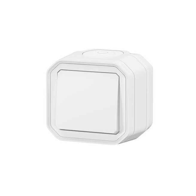 Interrupteur va-et-vient 10AX Blanc Plexo