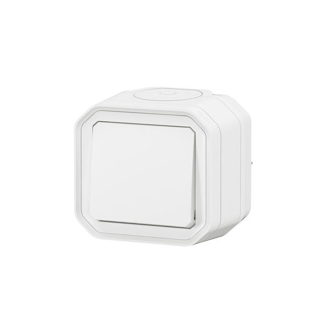 Poussoir NO complet saillie Blanc Plexo