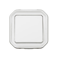 Poussoir NO complet saillie Blanc Plexo
