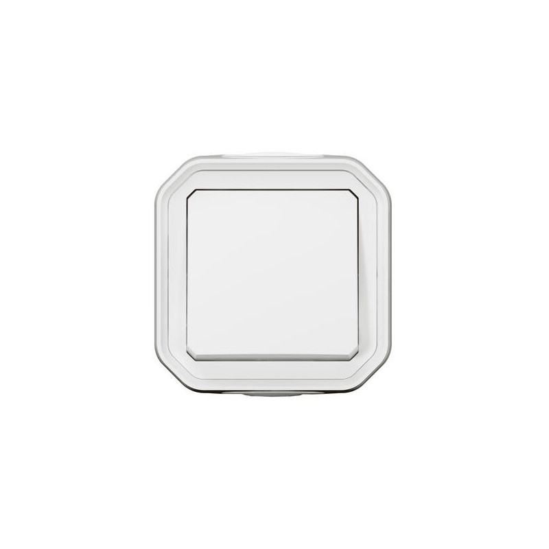 Poussoir NO complet saillie Blanc Plexo