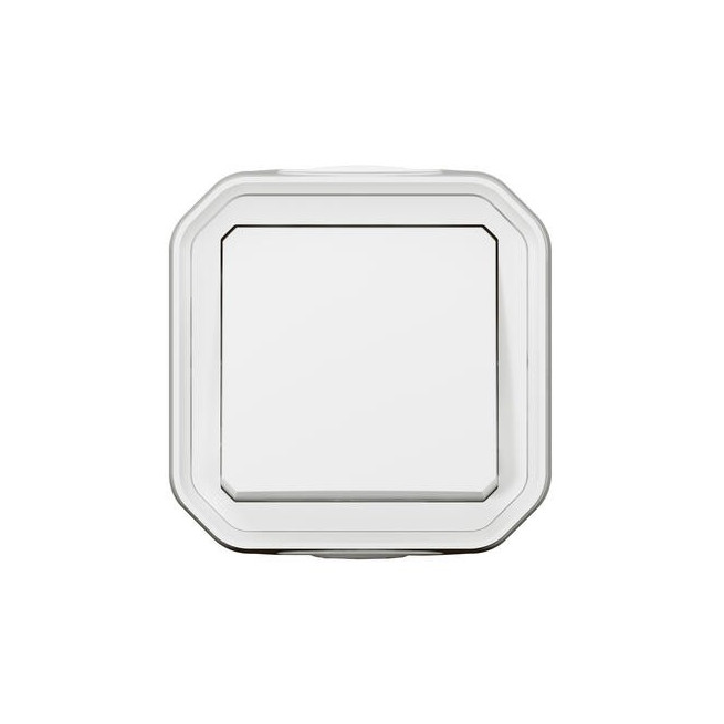 Poussoir NO complet saillie Blanc Plexo