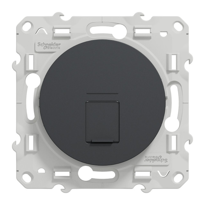 S540400-Appareillage-composable-milieu-de-gamme-Odace-prise-RJ45-anthracite-sans-connecteur-(empreinte-Infraplus)