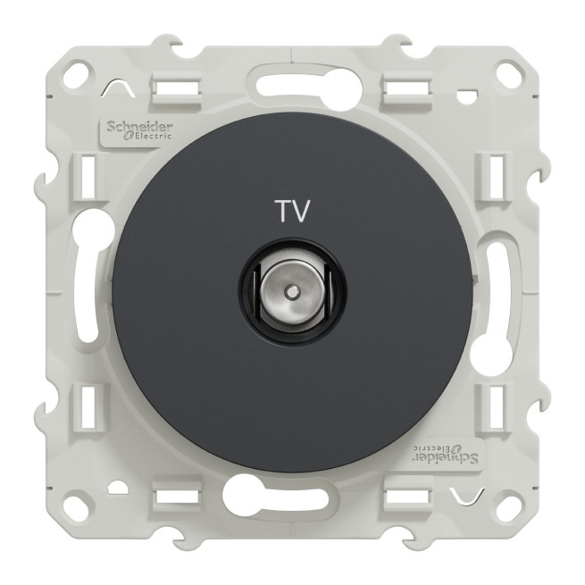 S540445-Appareillage-composable-milieu-de-gamme-Odace-prise-TV-simple-anthracite-fixation-par-vis