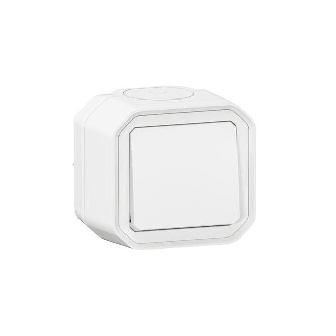 Poussoir NO complet saillie Blanc Plexo