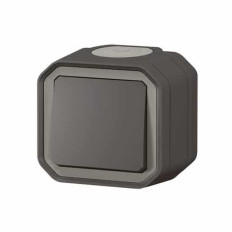 Interrupteur va-et-vient 10AX Anthracite Plexo