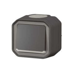 Poussoir NO lumineux Anthracite Plexo
