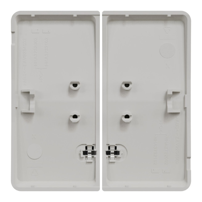 MUR39205-Appareillage-étanche-sup-IP55 Mureva-Styl-Enjoliveur-2-demi-touche-IP55-IK08-blanc
