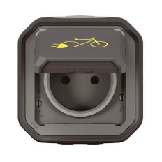 Prise recharge vélo électrique Anthracite Plexo