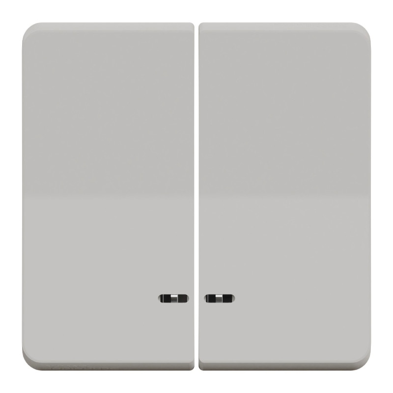 Enjoliveur 2 demi touche - IP55 - IK08 - Blanc - Mureva Styl