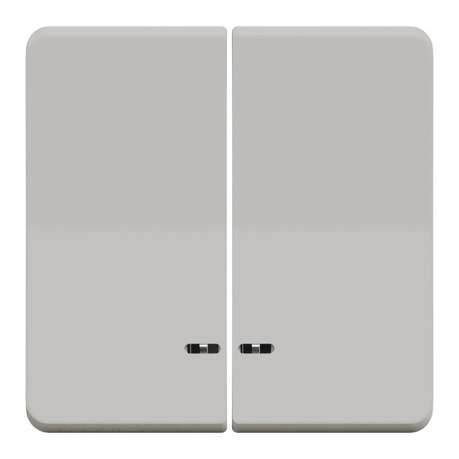 Enjoliveur 2 demi touche - IP55 - IK08 - Blanc - Mureva Styl