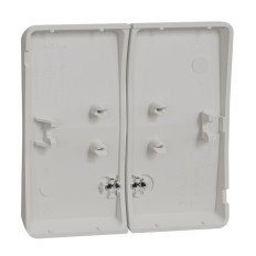 Enjoliveur 2 demi touche - IP55 - IK08 - Blanc - Mureva Styl