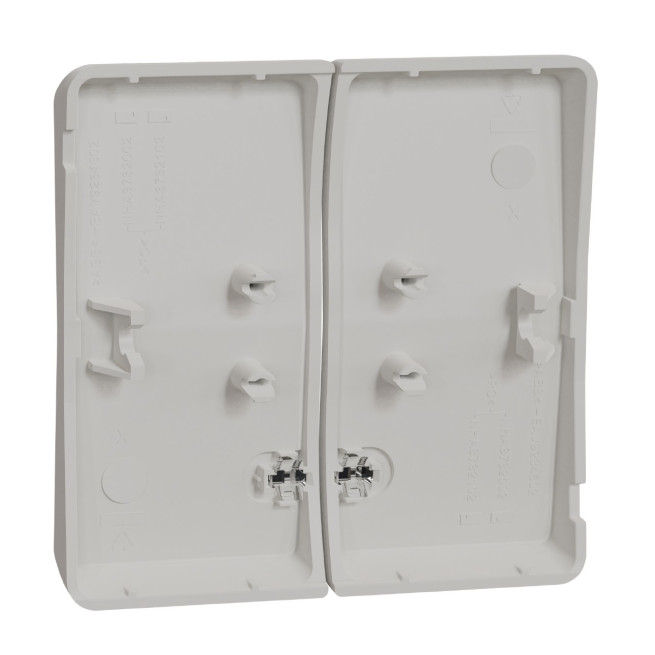 Enjoliveur 2 demi touche - IP55 - IK08 - Blanc - Mureva Styl