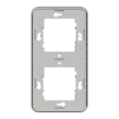 Cadre 2 postes - Vertical - Encastré - IP55 - IK08 - Blanc - Mureva Styl