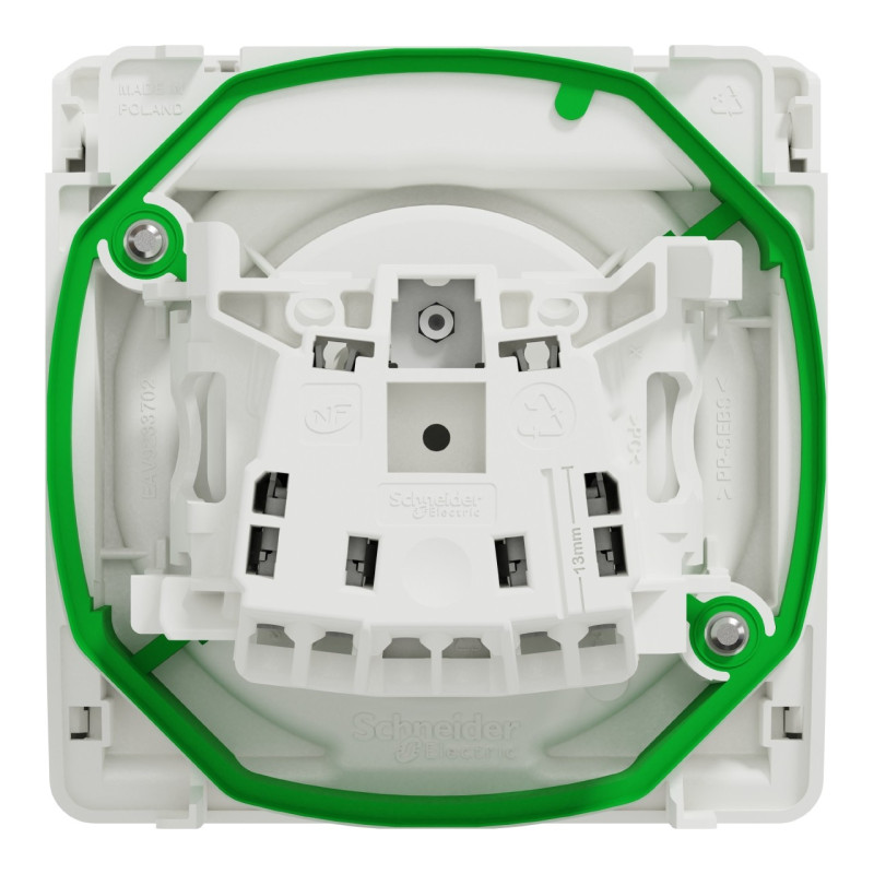 MUR39133-Appareillage-étanche-sup-IP55 Mureva-Styl-Prise-courant-2P+T-composable-IP55-IK08-connex-auto-blanc