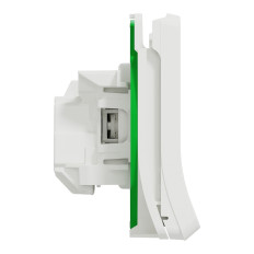 Prise de courant 2P+T - Composable - Connexion auto - IP55 - IK08 - Blanc - Mureva Styl
