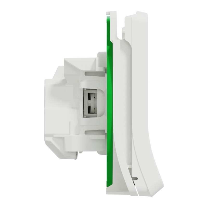Prise de courant 2P+T - Composable - Connexion auto - IP55 - IK08 - Blanc - Mureva Styl
