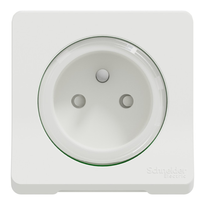 Prise de courant 2P+T - Composable - Connexion auto - IP55 - IK08 - Blanc - Mureva Styl