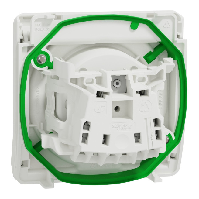 Prise de courant 2P+T - Composable - Connexion auto - IP55 - IK08 - Blanc - Mureva Styl