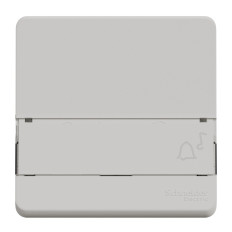 Bouton poussoir porte étiquette - Composable - IP55 - IK08 - Blanc - Mureva Styl