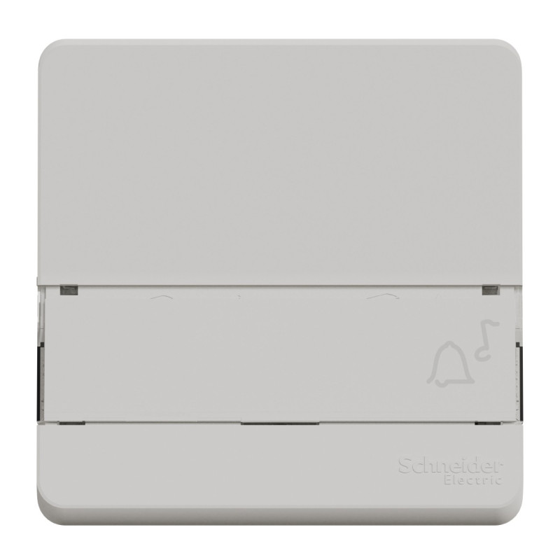 Bouton poussoir porte étiquette - Composable - IP55 - IK08 - Blanc - Mureva Styl