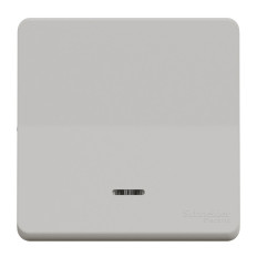 Bouton poussoir lumineux LED - Composable - IP55 - IK08 - Blanc - Mureva Styl