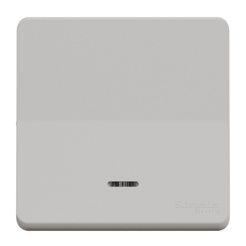 Bouton poussoir lumineux LED - Composable - IP55 - IK08 - Blanc - Mureva Styl