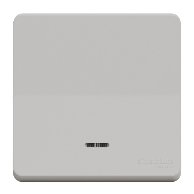 Bouton poussoir lumineux LED - Composable - IP55 - IK08 - Blanc - Mureva Styl
