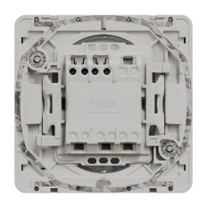 Bouton poussoir lumineux LED - Composable - IP55 - IK08 - Blanc - Mureva Styl